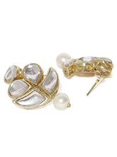 Regal Faux Pearl Kundan Necklace Set - White