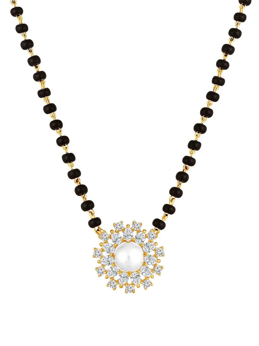 CZ Pearl Mangalsutra – Graceful Traditional Jewellery by Peora
