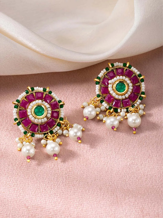 Floral Dangle Drop Earrings – Elegant Jewellery by Peora

