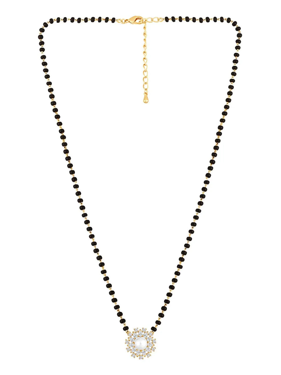 CZ Pearl Mangalsutra – Graceful Traditional Jewellery by Peora
