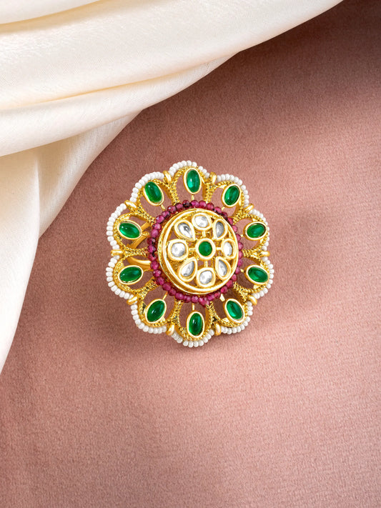 Garden Hues Bold Ring | Vibrant Statement Ring by Peora

