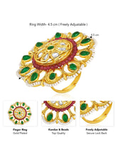 Garden Hues Bold Ring | Vibrant Statement Ring by Peora

