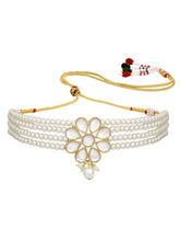 Pearl Kundan Choker Set by Peora | Traditional Fashion Jewellery for Women

