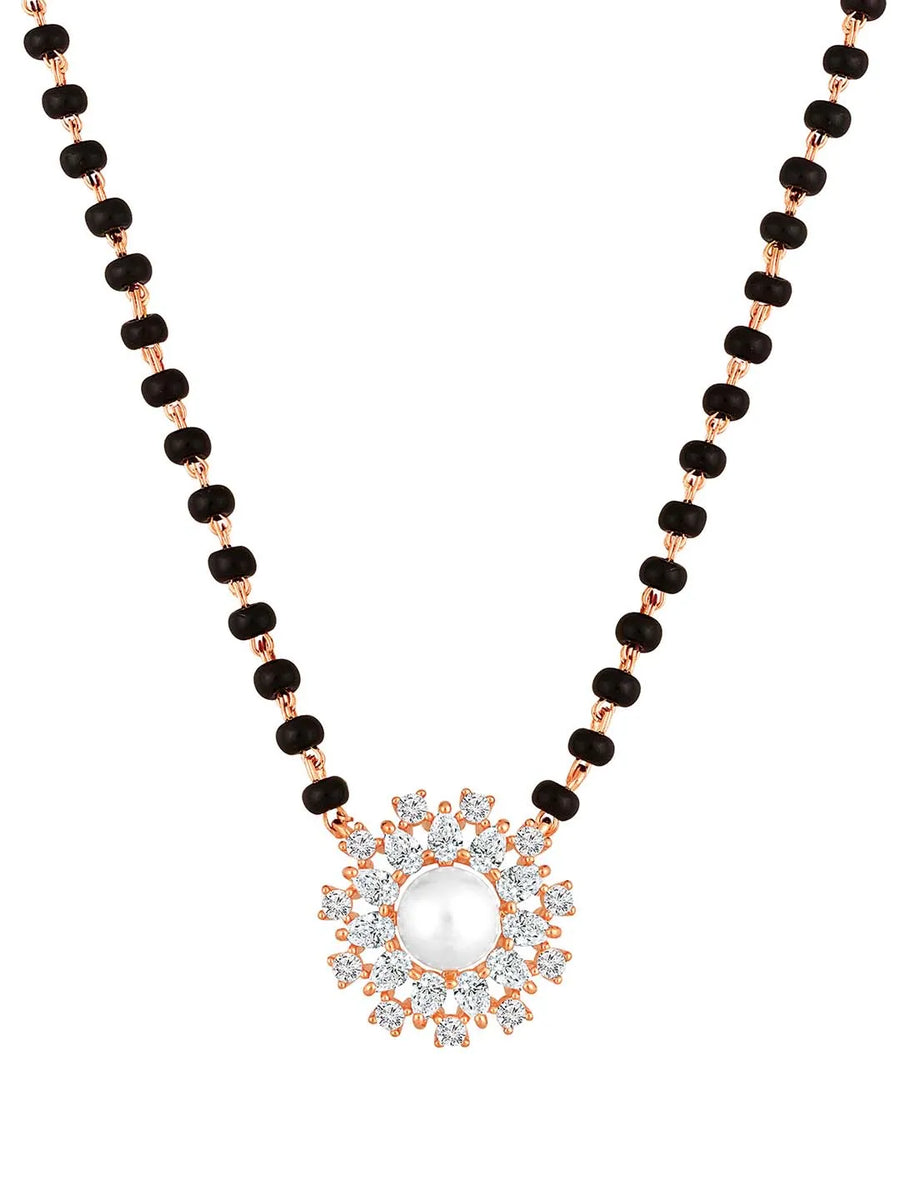CZ Pearl Mangalsutra – Graceful Traditional Jewellery by Peora
