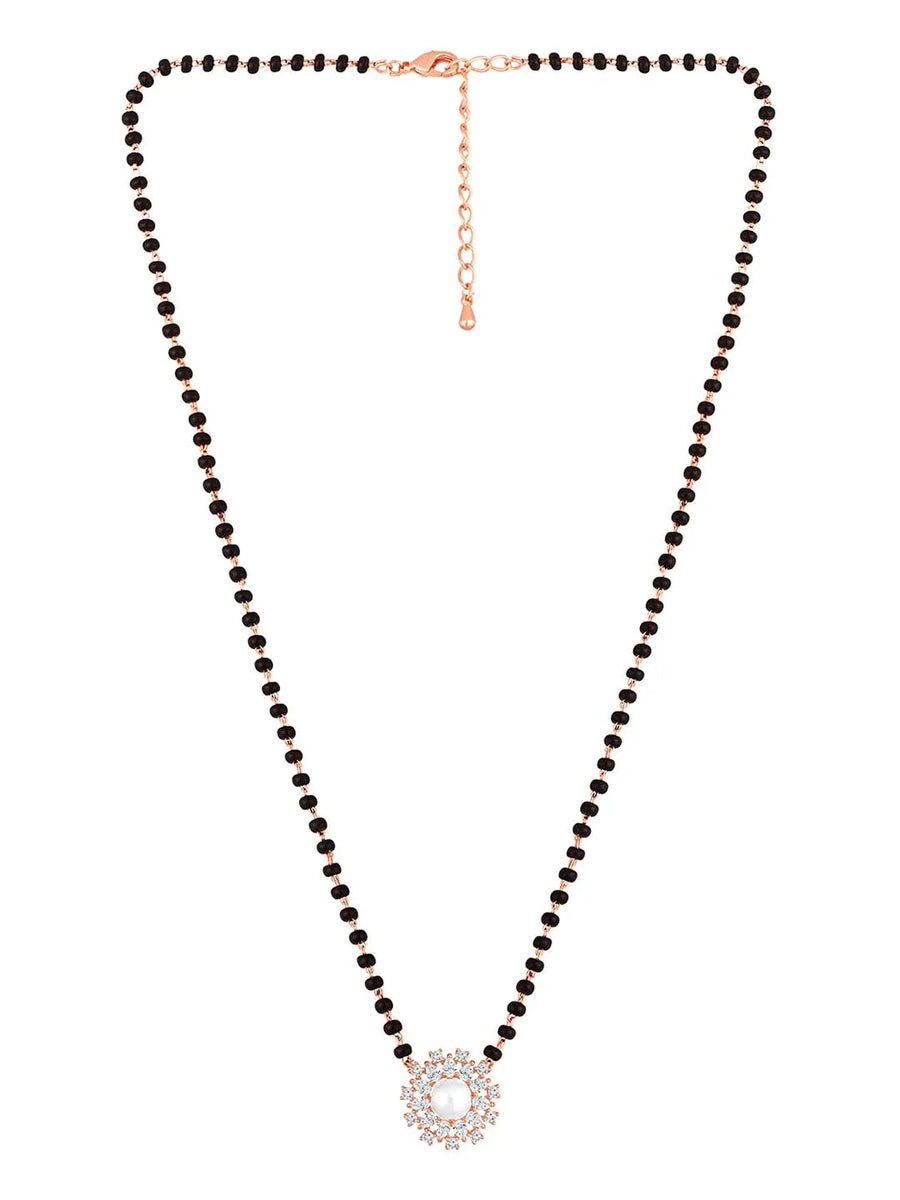 CZ Pearl Mangalsutra – Graceful Traditional Jewellery by Peora
