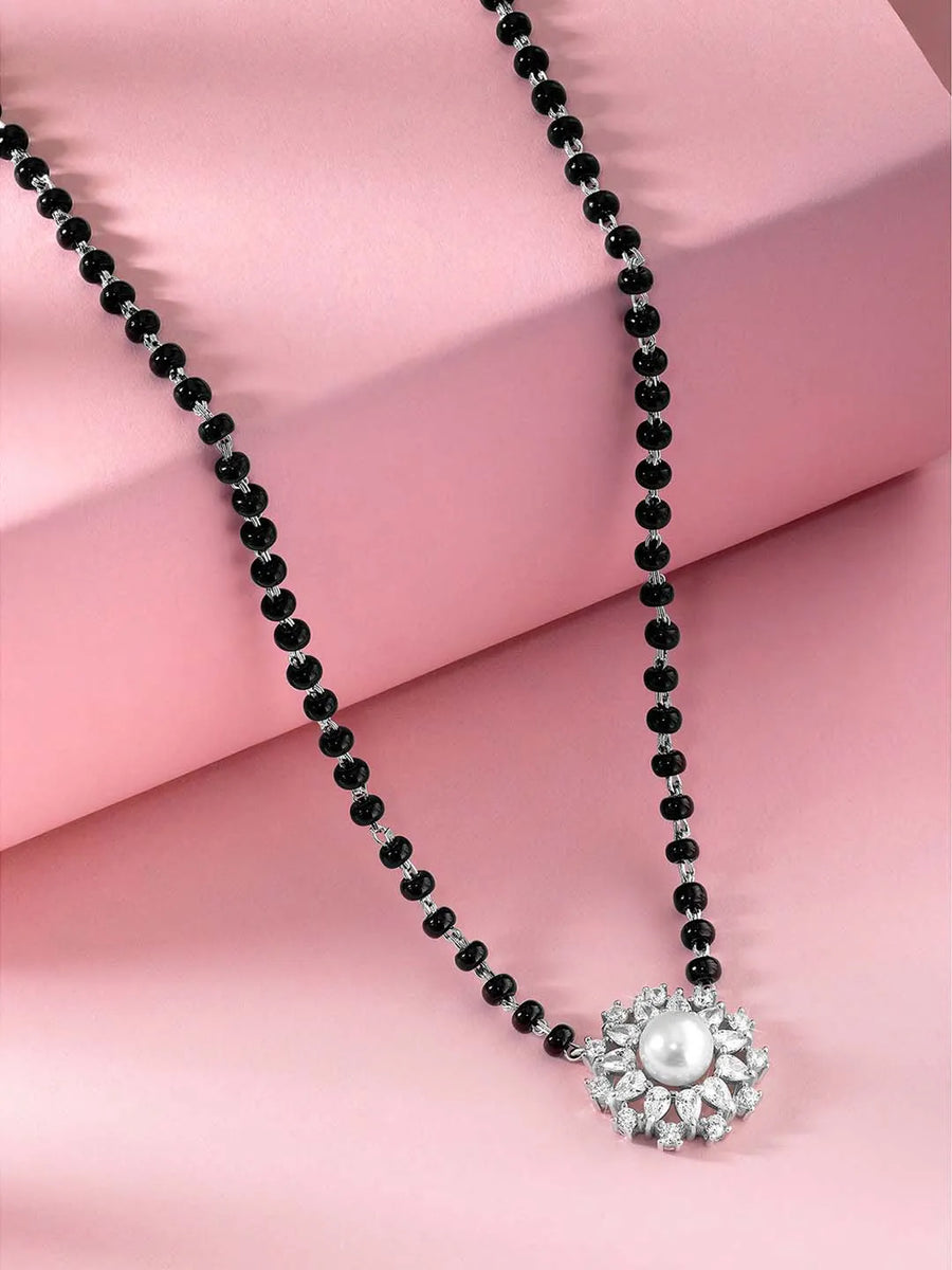 CZ Pearl Mangalsutra – Graceful Traditional Jewellery by Peora
