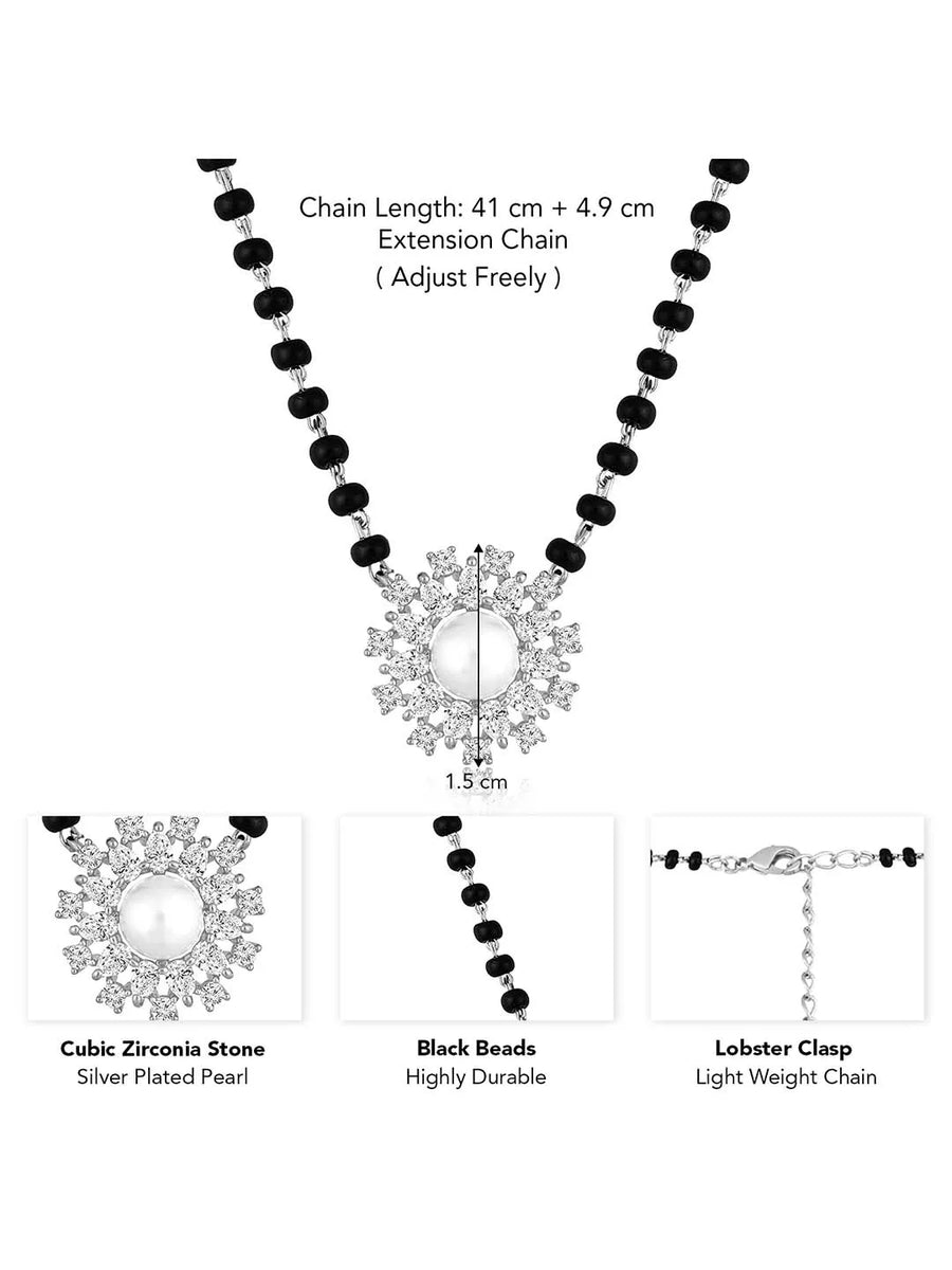 CZ Pearl Mangalsutra – Graceful Traditional Jewellery by Peora
