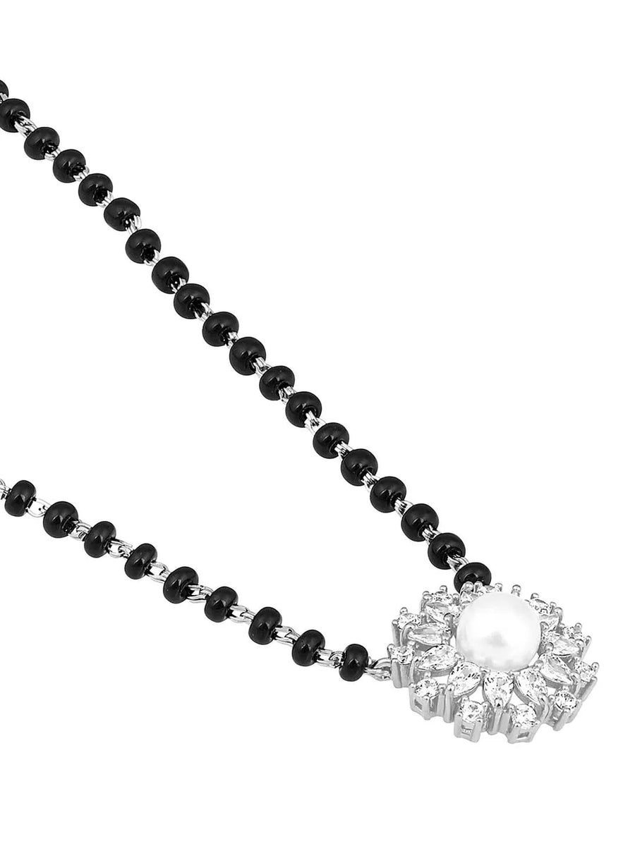 CZ Pearl Mangalsutra – Graceful Traditional Jewellery by Peora
