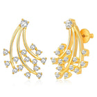 Gilded Floral Fantasy CZ Jewellery Set. A set of gold floral design CZ jewellery, with pair of earrings.