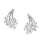 Gilded Floral Fantasy CZ Jewellery Set in Silver featuring Cubic Zirconia necklace earrings set 
