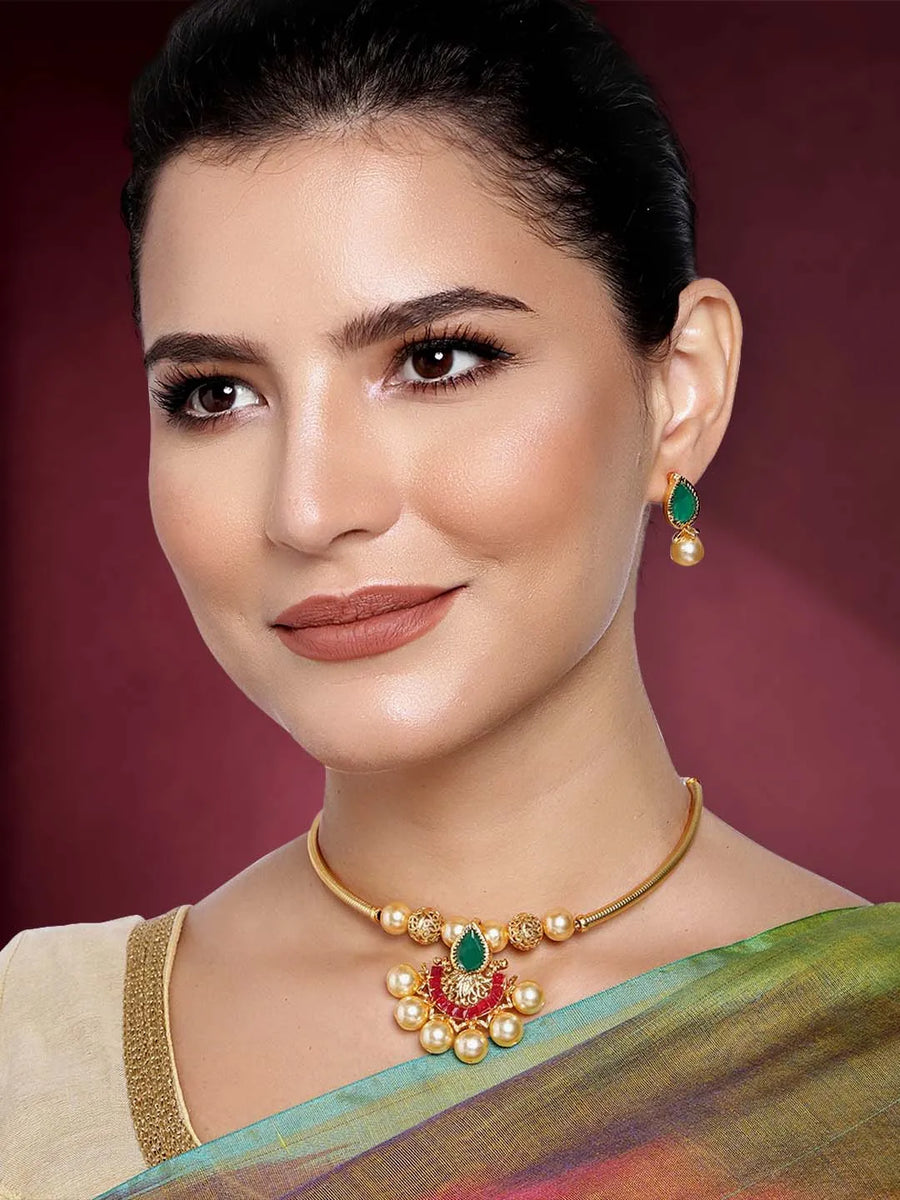 Pearl Necklace Set by Peora | Classic Pearl Fashion Jewellery

