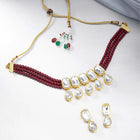 Crystal Pearl Choker Set by Peora | Elegant Pearl Fashion Jewellery

