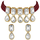 Crystal Pearl Choker Set by Peora | Elegant Pearl Fashion Jewellery

