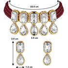 Crystal Pearl Choker Set by Peora | Elegant Pearl Fashion Jewellery

