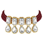Crystal Pearl Choker Set by Peora | Elegant Pearl Fashion Jewellery

