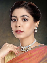 Crystal Pearl Choker Set by Peora | Elegant Pearl Fashion Jewellery

