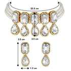 Crystal Pearl Choker Set by Peora | Elegant Pearl Fashion Jewellery

