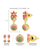 CZ Drops Earrings | Peora Elegant CZ Jewellery

