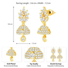 Glam CZ Jhumki | Shine Bright with Peora's Jewellery

