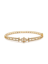 Glimmer Aura Studded Kada for Women in Gold featuring Cubic Zirconia kada bracelet  
