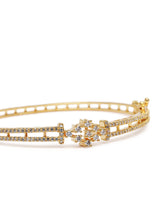 Glimmer Aura Studded Kada for Women in Gold featuring Cubic Zirconia kada bracelet  
