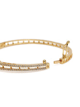 Glimmer Aura Studded Kada for Women in Gold featuring Cubic Zirconia kada bracelet  
