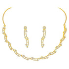 Glamour CZ Necklace Set – Radiant Statement Jewellery by Peora
