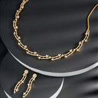 Glamour CZ Necklace Set – Radiant Statement Jewellery by Peora
