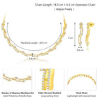 Glamour CZ Necklace Set – Radiant Statement Jewellery by Peora
