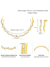 Glamour CZ Necklace Set – Radiant Statement Jewellery by Peora
