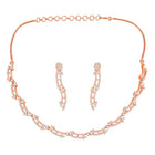 Glamour CZ Necklace Set – Radiant Statement Jewellery by Peora
