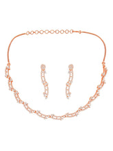 Glamour CZ Necklace Set – Radiant Statement Jewellery by Peora

