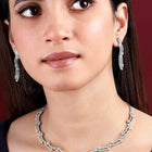 Glamour CZ Necklace Set – Radiant Statement Jewellery by Peora
