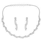 Glamour CZ Necklace Set – Radiant Statement Jewellery by Peora
