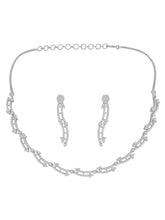 Glamour CZ Necklace Set – Radiant Statement Jewellery by Peora
