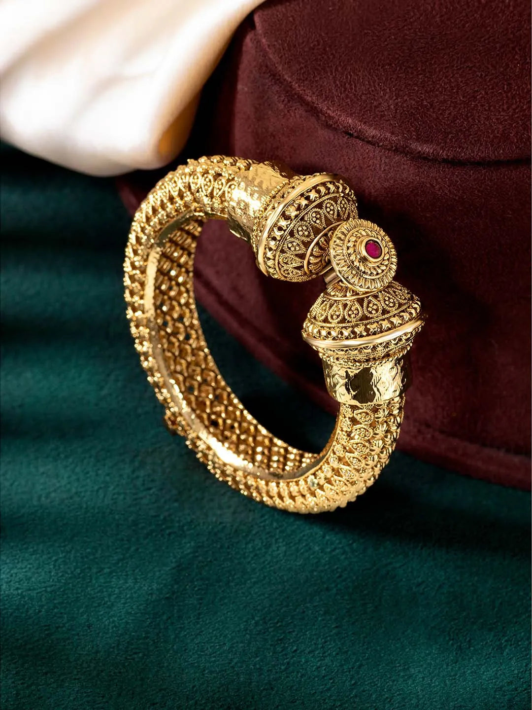 Gokhru Style Kada Bangle by Peora – Bold Traditional Jewellery

