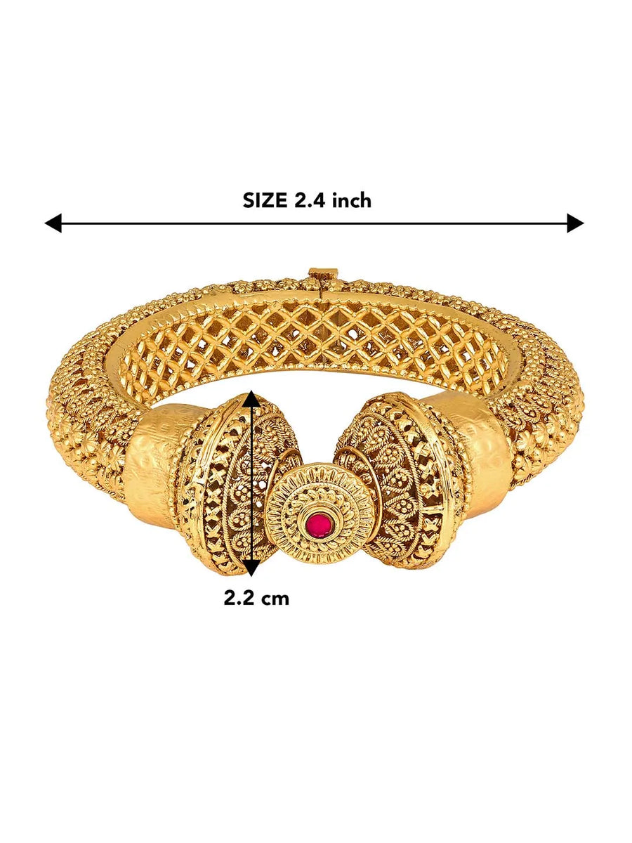 Gokhru Style Kada Bangle by Peora – Bold Traditional Jewellery

