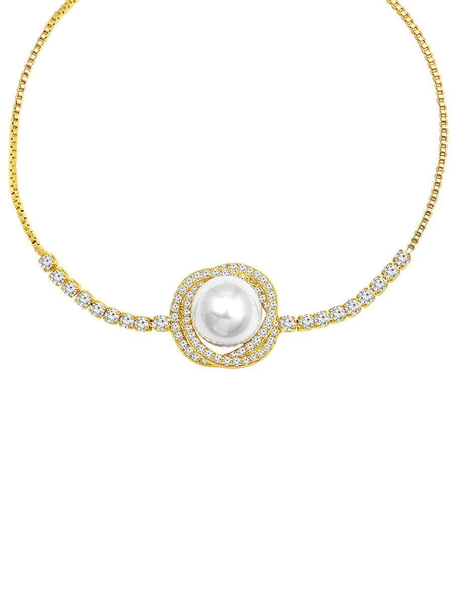 Pearls Adjustable CZ Bracelet by Peora – Elegant Fashion Jewellery


