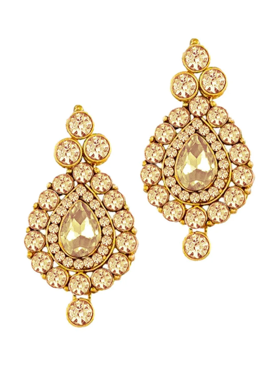 American Diamond Long Necklace Set | Stunning Elegance by Peora

