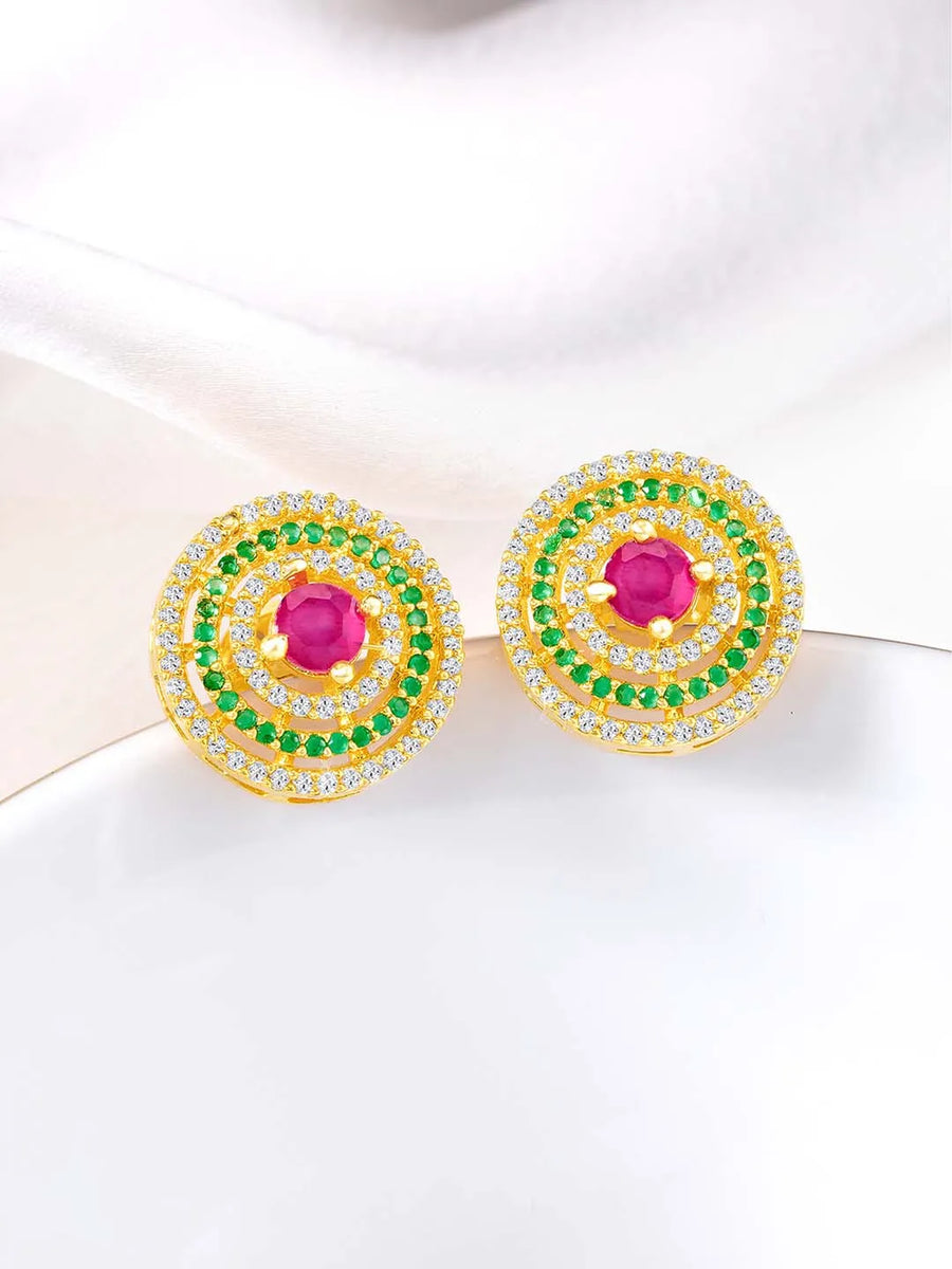 CZ Studded Earrings | Peora Sparkling CZ Jewellery


