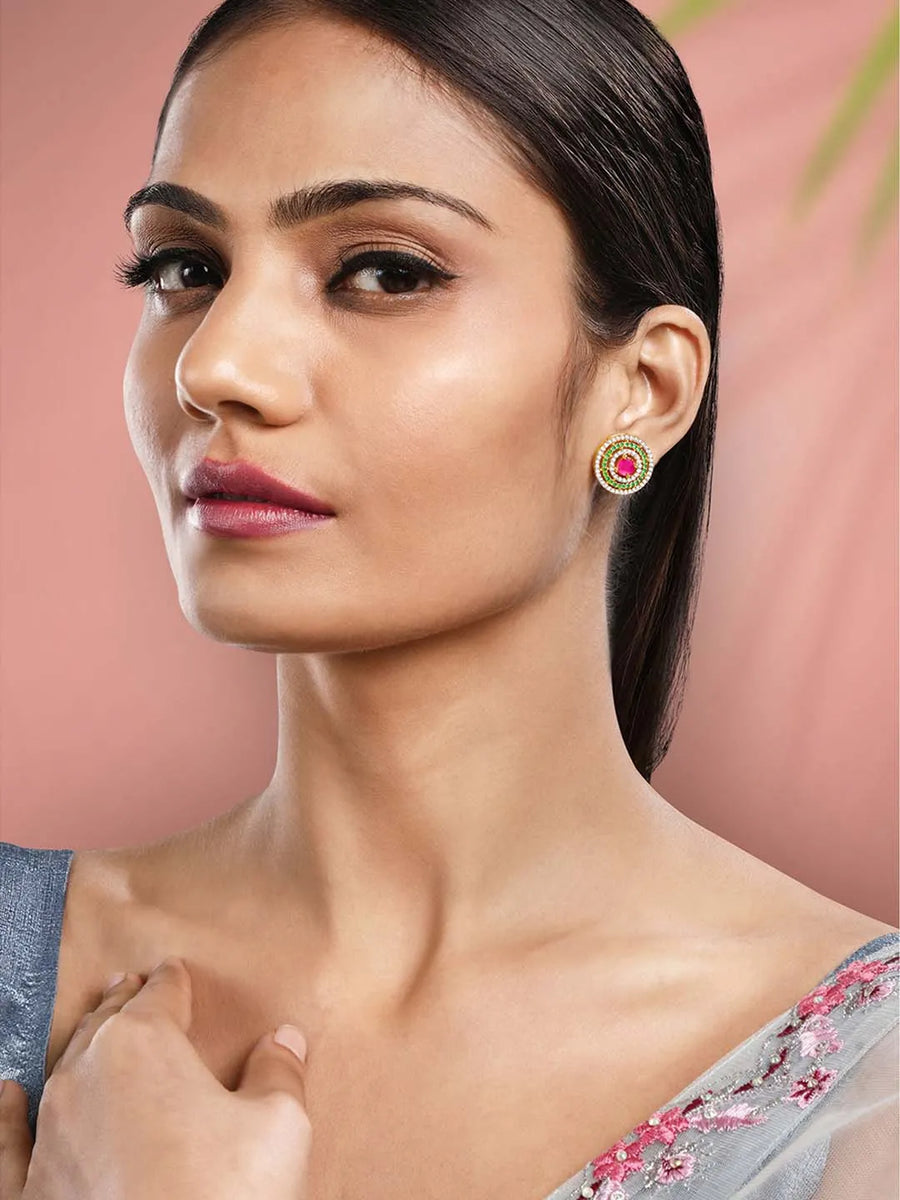 CZ Studded Earrings | Peora Sparkling CZ Jewellery

