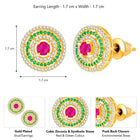 CZ Studded Earrings | Peora Sparkling CZ Jewellery

