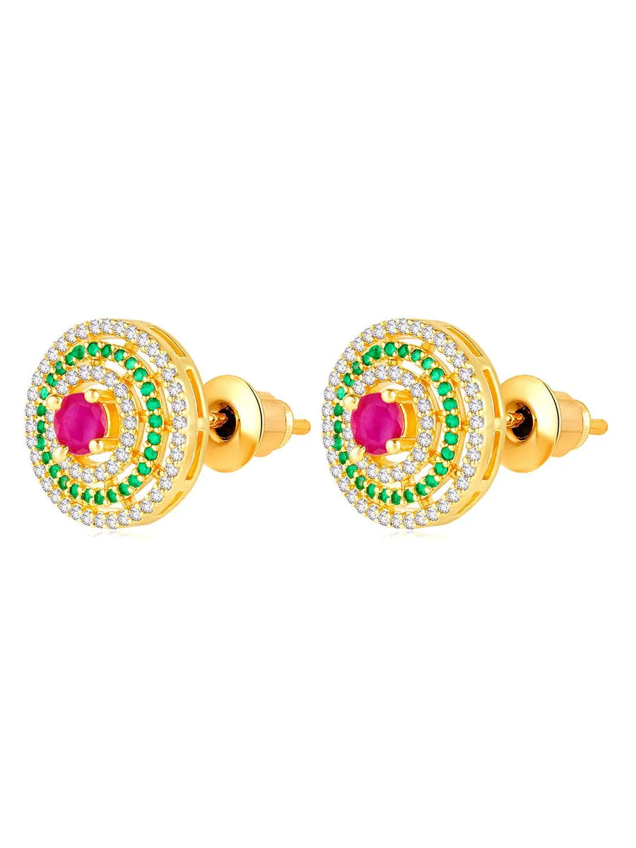 CZ Studded Earrings | Peora Sparkling CZ Jewellery

