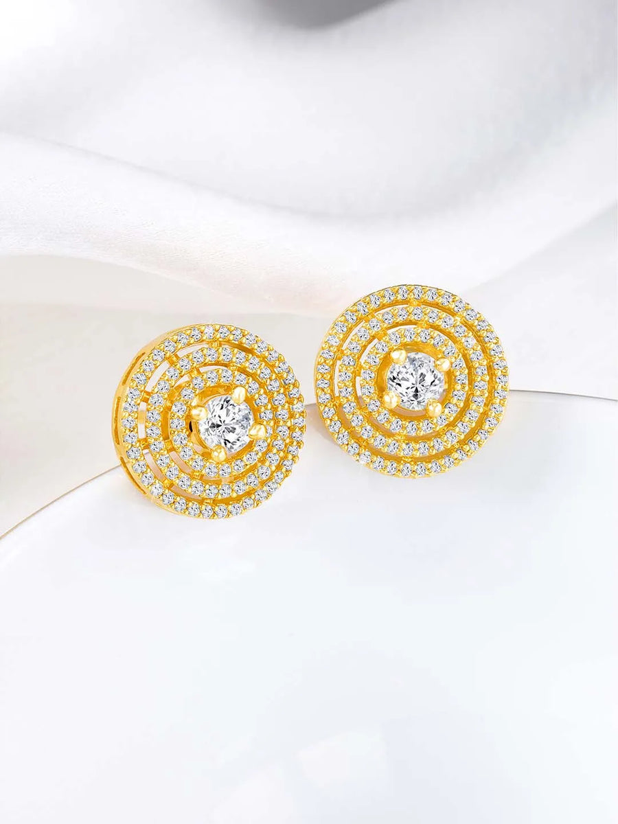 CZ Studded Earrings | Peora Sparkling CZ Jewellery

