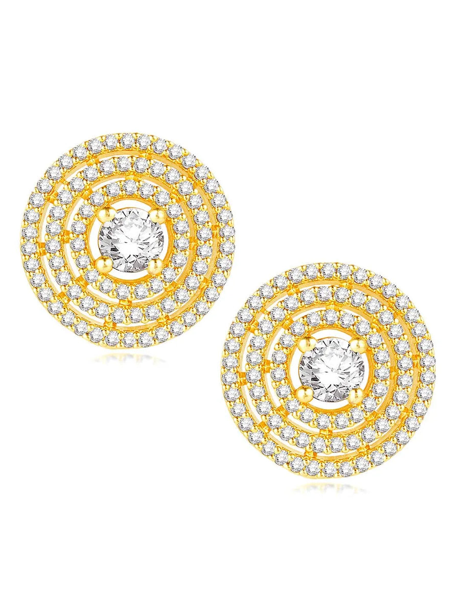 CZ Studded Earrings | Peora Sparkling CZ Jewellery

