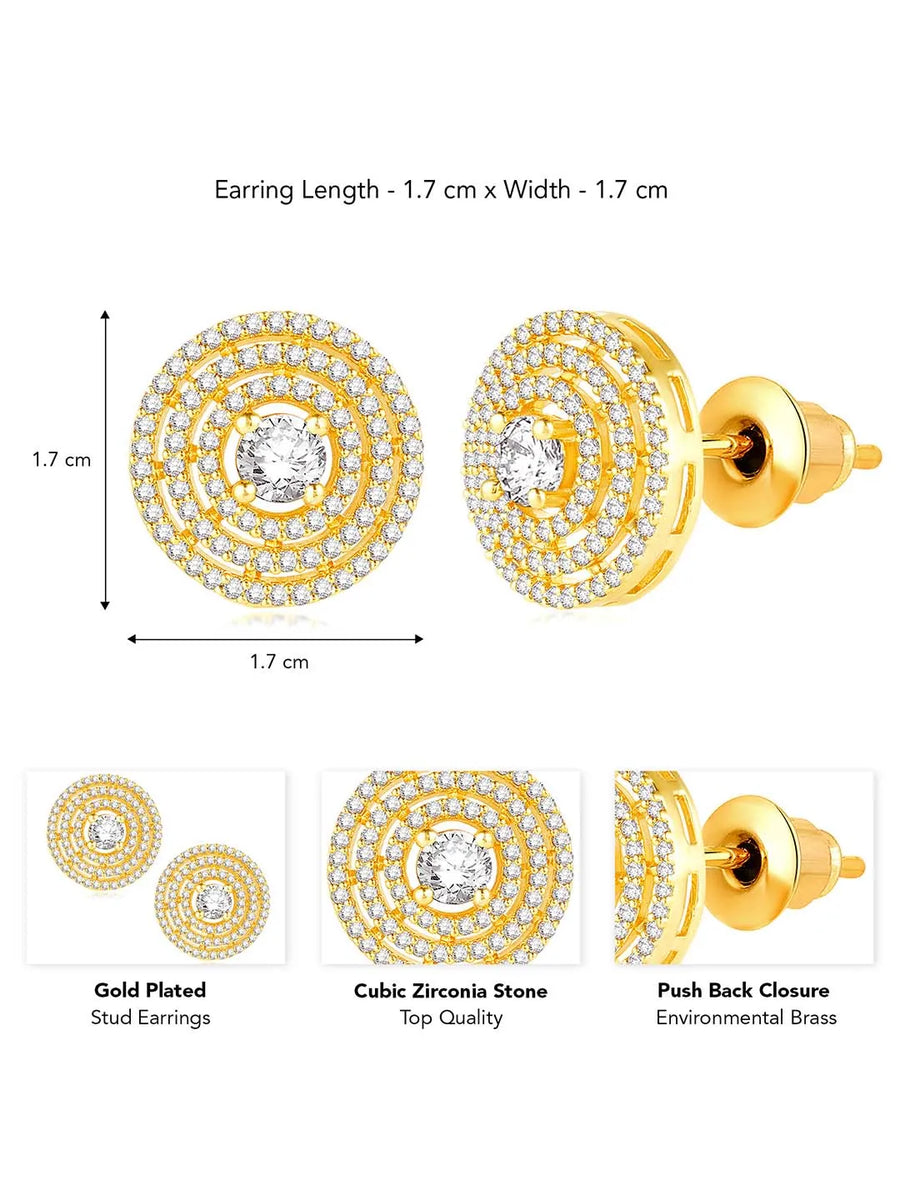 CZ Studded Earrings | Peora Sparkling CZ Jewellery


