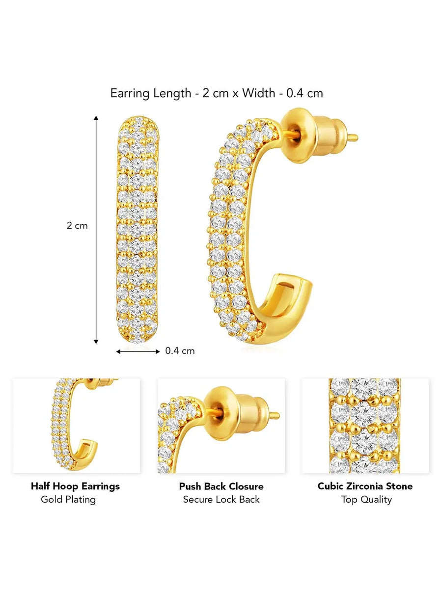 Half Hoop Earrings for Women – Modern & Elegant Styles | Peora