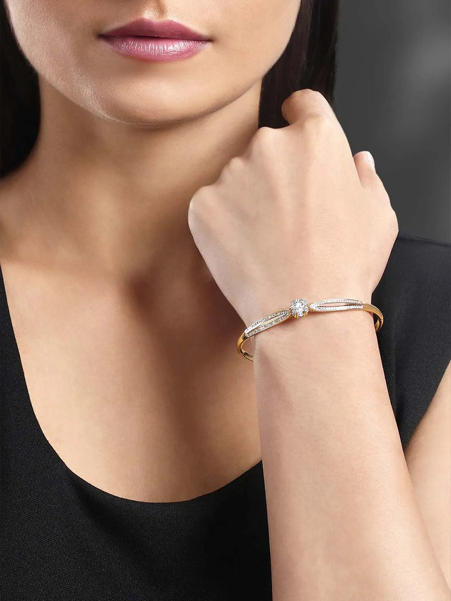 Sparkle CZ Kada Bracelet by Peora – Stunning Fashion Jewellery

