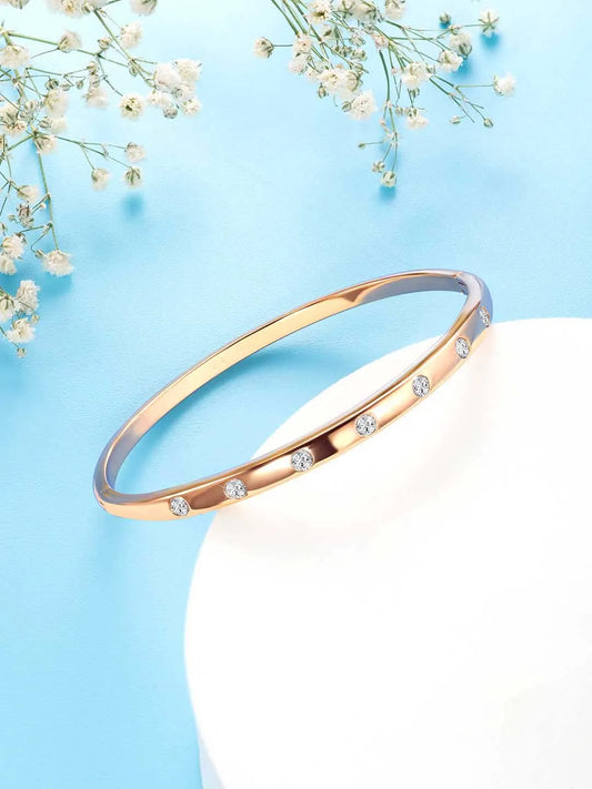 Everyday Minimal CZ Stud Gold Kada