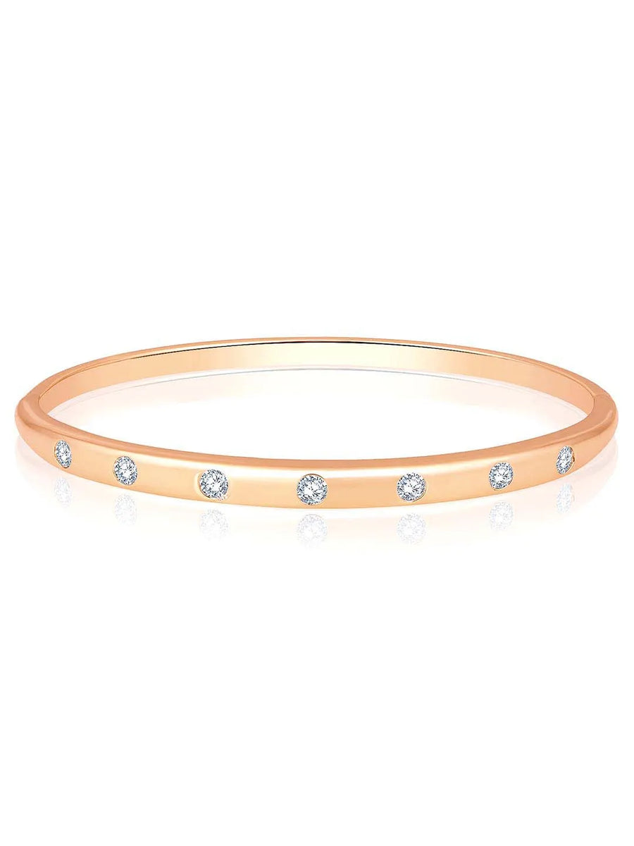 Everyday Minimal CZ Stud Gold Kada